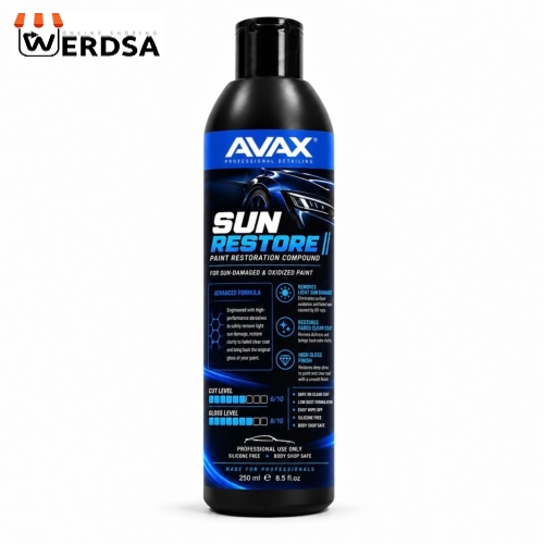 پولیش ترمیم رنگ و افتاب سوختگی بدنه خودرو اواکس مدل Sun-restore حجم 250 میلی‌لیتر عمده 10 عددی